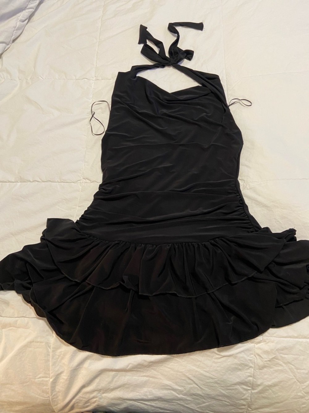 🖤Saints 21 Black Draped Halter Mini Dress with attached Shorts 
Underneath 🖤